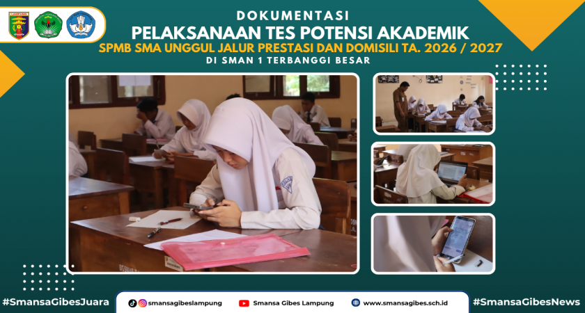 Pelaksanaan Tes Potensi Akademik SPMB SMA Unggul di SMAN 1 Terbanggi Besar Berlangsung Berbasis CBT