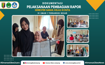 Pembagian Rapor Semester Ganjil Kelas XI Duta SMA Negeri 1 Terbanggi Besar Berjalan Tertib dan Lancar