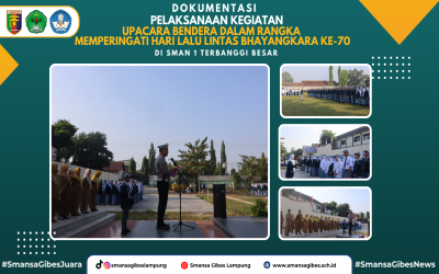 Upacara Peringatan Hari Lalu Lintas Bhayangkara ke-70 di SMAN 1 Terbanggi Besar