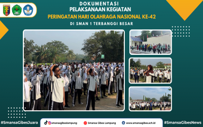 SMA NEGERI 1 TERBANGGI BESAR MENGADAKAN SENAM BERSAMA UNTUK MEMPERINGATI HARI OLAHRAGA NASIONAL KE-42