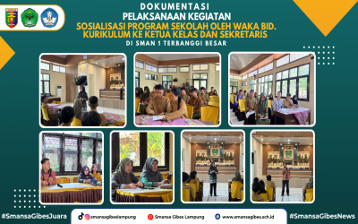 Sosialisasi Program Sekolah oleh Wakil Kepala Sekolah Bidang Kurikulum kepada Ketua dan Sekretaris Kelas di SMA Negeri 1 Terbanggi Besar
